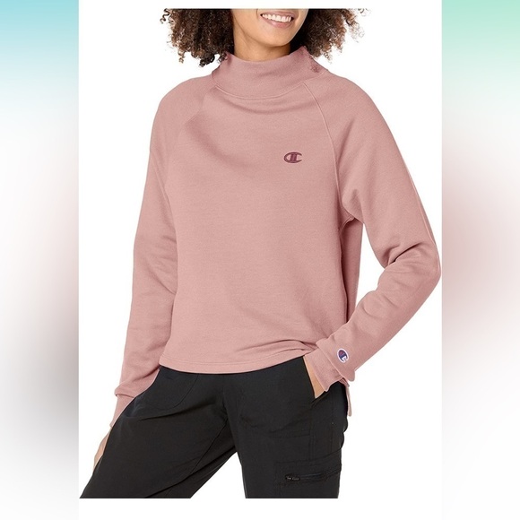 CHAMPION Powerblend Mock Neck Sweatshirts, Women's Pullover sweater small - Picture 1 of 11